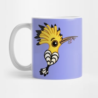 Hoopoe eating a worm Mug